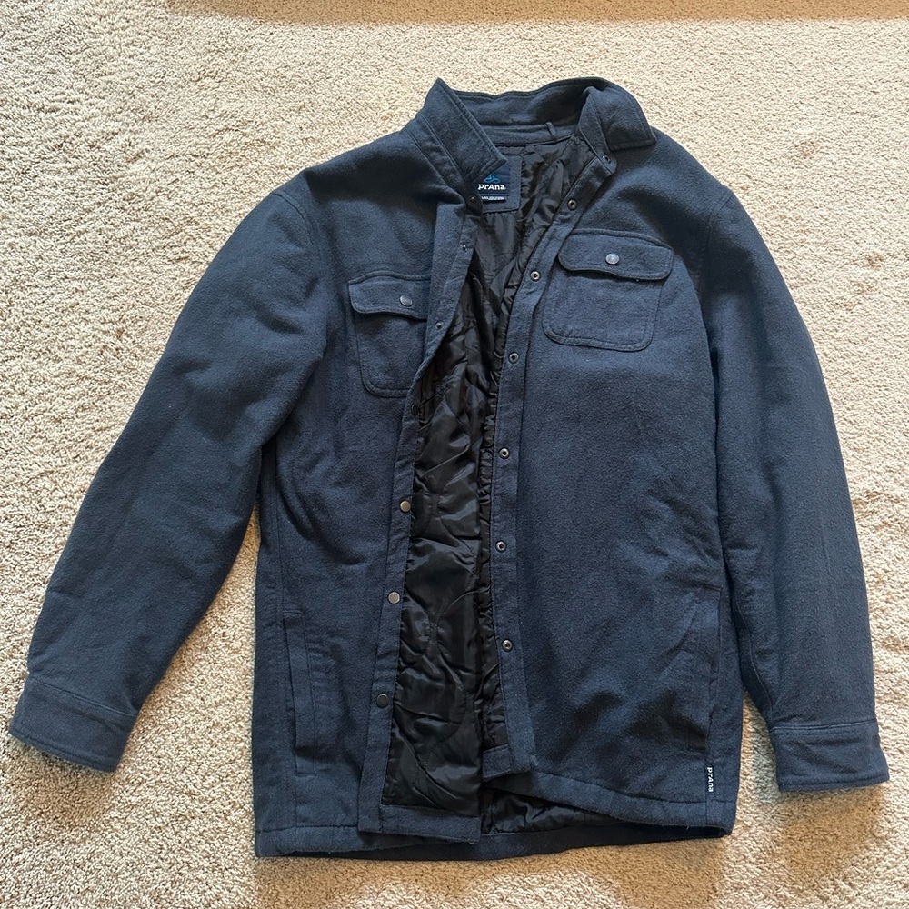 Prana Black Lightweight Shirt Jacket Casual Style